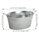 thumbnail of 2x Zinkwanne Getränkekühler Pflanzgefäß Sektkühler Getränkewanne Eiskübel silber Silber