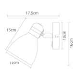 thumbnail of ARTE LAMP Wandleuchte Innen mit schwarzer Metall-Lampenfassung und -Lampenschirm für Flur – Spotleuchten