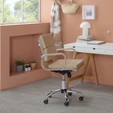thumbnail of Fauteuil de Bureau Fenix inclinable Taupe, Cuir synthétique