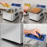 thumbnail of VERTES Friggitrice elettrica professionale 10L (3000W, 230V, principio della zona fredda, temperatura 50-250°C, cestello per friggere)
