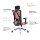 thumbnail of OfficeSense OS1000 Ergonomischer Bürostuhl – Verstellbar, NEN-EN 1335 zertifiziert, inklusive verbesserter Rollen – Orange