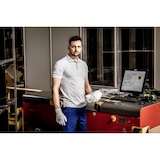 thumbnail of Nitras Motion Tex Light Poloshirt | Gr. S | 100% Baumwolle | hellgrau