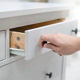 thumbnail of 1 Paar Schubladenschienen 400mm Teilauszug Rollenführung Weiß Professional Schubladenauszug Schienen