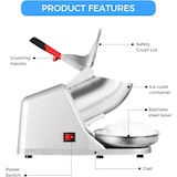 thumbnail of Tritaghiaccio Elettrico a Doppia Lama 380 W Macchina per Cono di Neve 2200 Giri/min