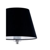 thumbnail of eterna, chrom-wandleuchte mit schwarzem stofflampenschirm, faro barcelona