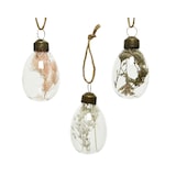 thumbnail of 8 Ostereier 5cm Glas zum Aufhängen mit Trockenblumen gefüllt Hänge Osterdeko