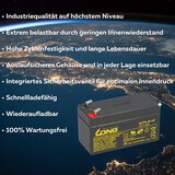 thumbnail of Bleiakku 12V 1,2Ah kompatibel Alarmanlage Vlies AGM VdS