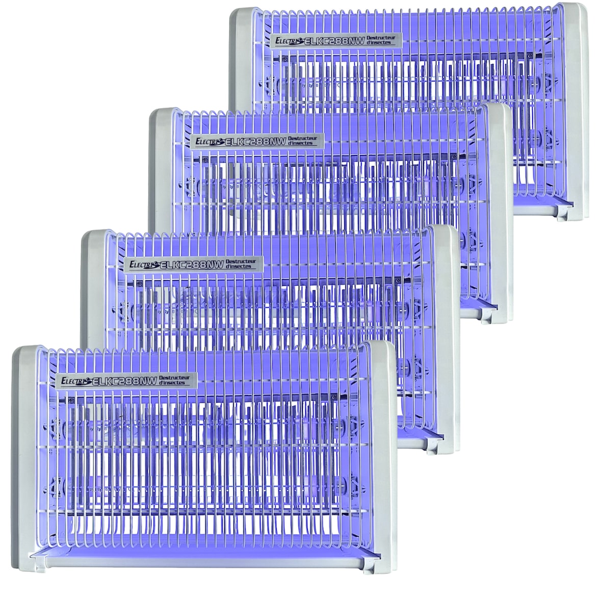 4x Destructeurs D'insectes Electrique 20w Anti-moustique 230v 30m2 Usage Non Intensif Electris