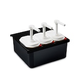 thumbnail of Araven Expositor Negro, Set De 3 Dispensadores Salsa Gn1/9