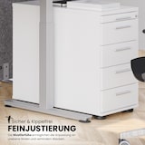 thumbnail of bümö Schreibtisch Schrank abschließbar, Schubladenschrank Holz in Eiche, Container mit Schubladen - Schubladen Schrank Büro, Schreibtisch Container