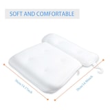 thumbnail of Intirilife Wannenkissen in WEISS - 36 x 38 cm - Spa Badewannen Kopfkissen aus wasserabweisendem Stoff