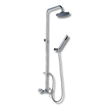 thumbnail of Set colonna doccia telescopica cromo con soffione e doccetta in abs