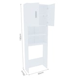 thumbnail of Mobile Sopra Lavatrice Asciugatrice Armadio Mobiletto Bagno Mobili Salvaspazio Armadietto A Colonna Per Lavanderia Coprilavatrice 190x26x64 Cm Bianco