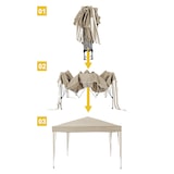 thumbnail of Tarrington House Pavilhão pop-up BLUE CREEK, aço/ poliéster, 3 x 3 m, prateado/ branco areia