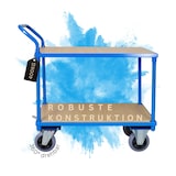 thumbnail of PROREGAL Tischwagen Pro mit 2 Etagen | HxBxT 95x50x97cm | Traglast 400kg | Lichtblau | Transportwagen Handwagen Materialwagen