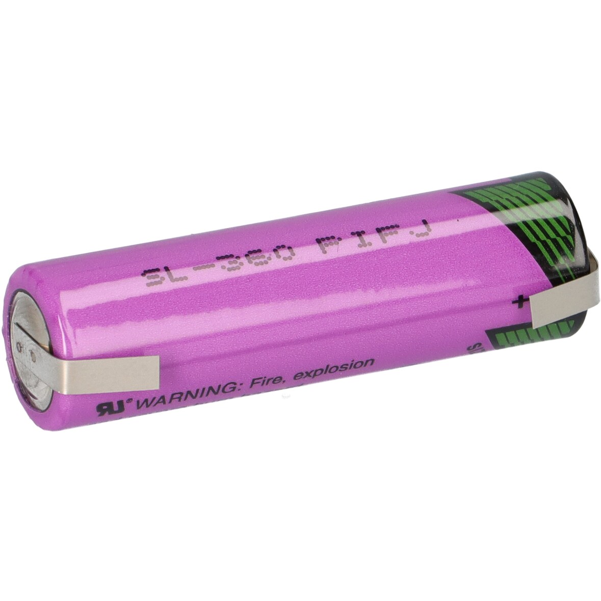Tadiran Lithium 3,6V Batterie SL 360/T AA - Zelle, mit Lötfahnen U-Form