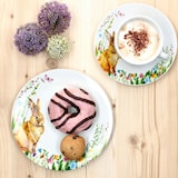 thumbnail of 18tlg Kaffeeservice Osterfreude Porzellan 6 Pers Tassen Untertassen Teller Hase