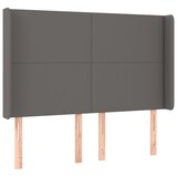 thumbnail of vidaXL LED Kopfteil Grau 147x16x118/128 cm Kunstleder