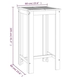 thumbnail of Mesa alta de jardín madera maciza de acacia 60x60x105 cm
