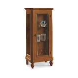 thumbnail of shopinnovativo -Vetrina colore noce con 1 anta a vetro in stile classico in legno massello e mdf 60x40x131 H