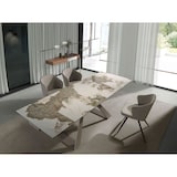 thumbnail of Angel Cerdá  Cadeira de jantar estofada em tecido com pernas de aço pintadas com epoxi preto. 4057C