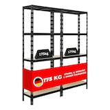 thumbnail of PROREGAL Mega Deal 2x Schwerlastregal APOLLO HxBxT 180x75x30 cm Fachlast 175kg Schwarz Kellerregal, Steckregal, Garagenregal, Lagerregal