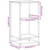 thumbnail of vidaXL Bücherregal Braun Eichen-Optik 40x35x76 cm Holzwerkstoff