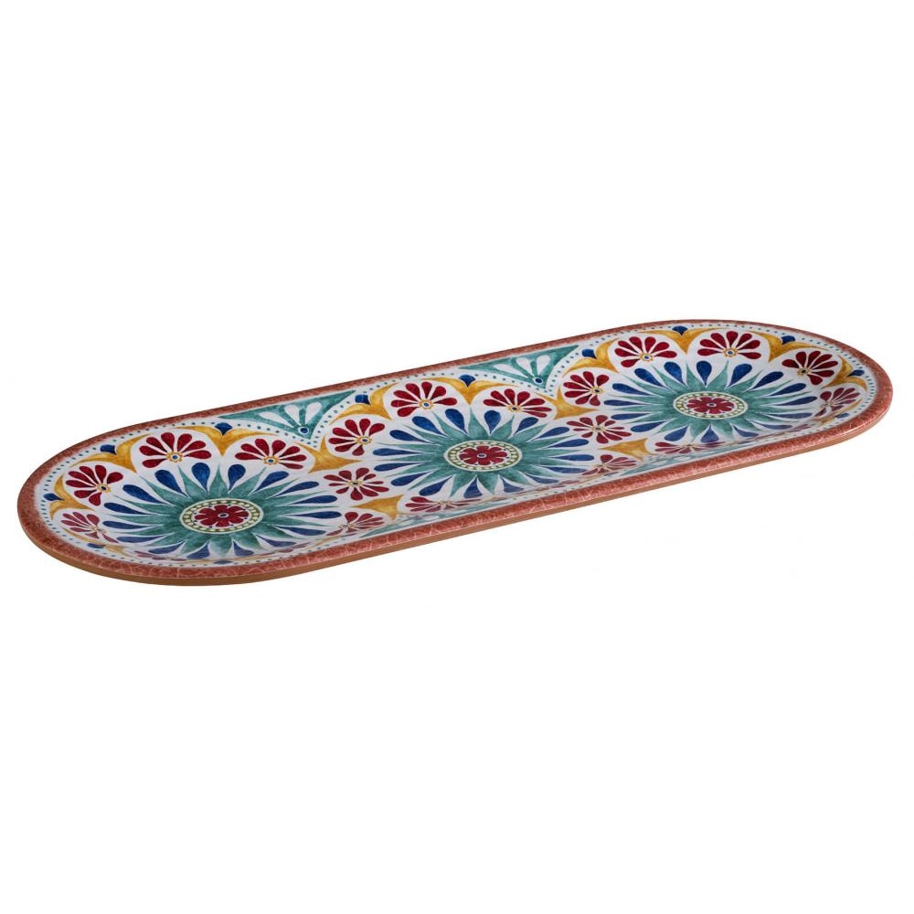 APS bord/dinerbord/decoratiebord/melamine bord -ARABESQUE-38 x 15,5 cm, H: 2 cm