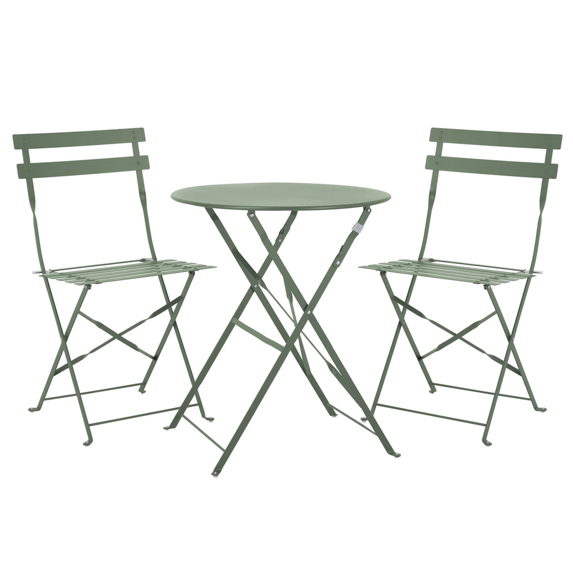 SVITA BERLIN Bistroset Metalen Zitgroep Balkon Opvouwbare Tafel Stoelen Mint