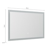 thumbnail of LED Spiegel 60x53 cm mit Touch Bedienung
