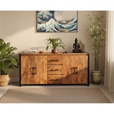 thumbnail of OPIUM OUTLET Mueble Cómoda Armario Aparador SB-4D marrón Madera de Mango Madera Maciza