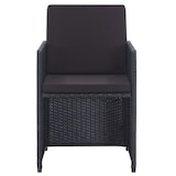 thumbnail of vidaXL 11-tlg. Garten-Essgruppe mit Auflagen Poly Rattan Schwarz