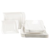thumbnail of 12tlg Tafelservice Ivory Porzellan 6 Personen Speiseteller Suppenteller 300ml