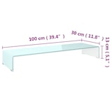 thumbnail of vidaXL TV-Aufsatz/Monitorerhöhung Glas Grün 100x30x13 cm