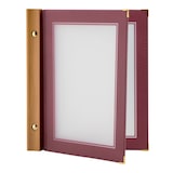 thumbnail of Securit® Speisekartenhülle A5 "Wood" - Bordeaux - 4 Seiten