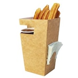 thumbnail of MONOUSO - Caja Cartón Para Churros con Chocolate Kraft 78x78x179mm (25 Uds)
