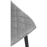 thumbnail of Silla de comedor Telde de terciopelo Gris