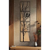 thumbnail of Set di 4 pannelli decorativi 3D in metallo e legno nero cm 50x2x200