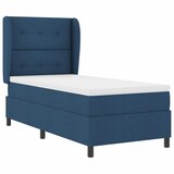 thumbnail of vidaXL Boxspringbett mit Matratze mit Kopfteil Blau 80 x 200 cm Stoff