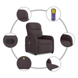 thumbnail of vidaXL Massagesessel Dunkelbraun Stoff