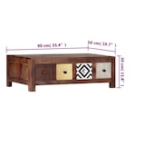 thumbnail of vidaXL Couchtisch 90x50x30 cm Massivholz Palisander
