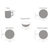 thumbnail of CreaTable Crimson Creme Kombiservice 30-tlg Steingut