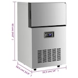 thumbnail of vidaXL Eiswürfelmaschine Silbern 45 kg / 24 h