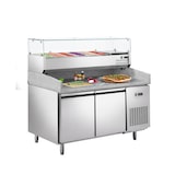 thumbnail of METRO Professional Table à pizza GPT2100, Acier inoxydable, 150 x 80 x 100 cm, 310 W, 293 L, 2 portes, compatible avec GHS2150, Argenté