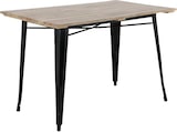 thumbnail of Bolero Bistro Esstisch Mangoholz-Lattenplatte Schwarz 1200mm
