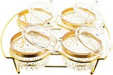 thumbnail of 9 Teiliger Snack-Set Servierschalen für Snacks mit goldenen und silberen Details