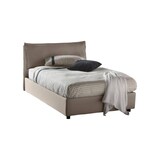 thumbnail of Dmora Doppelbett Daalt, Bettkasten mit Stoffbezug, 100 % Made in Italy, Öffnung vorne, inklusive Matratze 120 x 200 cm, taubengrau