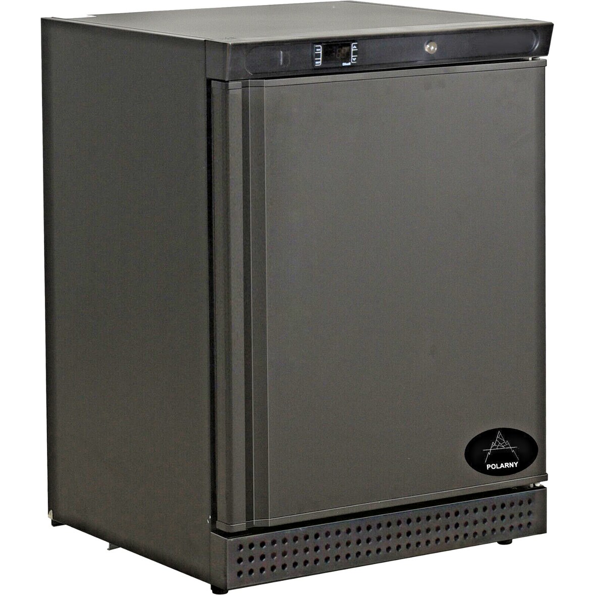 Gastro Tiefkühlschrank Lagertiefkühlschrank schwarz 1 Tür -18/-22°C 120L