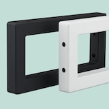 thumbnail of Relaxdays Wandkonsole, 2er Set, 40 cm, Stahl, Regalhalter für Waschtisch & Wandregal, rechteckige Regalkonsole, weiß