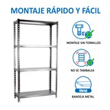 thumbnail of SimonRack Metallregal, 1500x1000x400 mm, 4 Ebenen, Metallboden, 180 kg Biegepunkt, Verzinkt - Simonclick